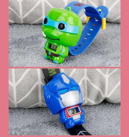 Ninja Turtles TMNT Kid Cartoon Cool Watch Toy 3D Watches Birthday Gift Electronic Watches Toy Watch Clock Children Xmas Gift New