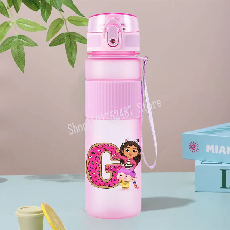 Gabby Dollhouses Cute Water Bottles 550ml Girls Kawaii Cup Kids School Outdoor Sport Flasks Women Office Home Plastics Mug Gift