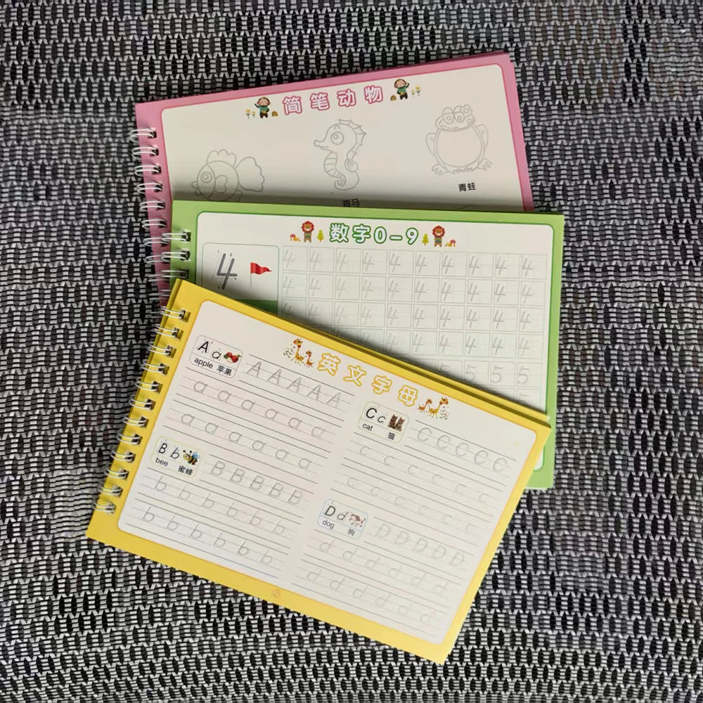 Magic French Copy Book Groove Practice Copybook Children Notebook Learning Numbers French Letter Calligraphy Write Exercise Book