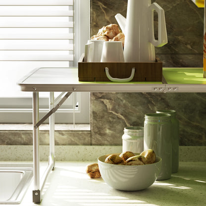 Folding Table Desk Indoor Table Bed Sofa Tray Lap Standing Desk Stand Reading Holder Outdoor Table for Picnic Camping BBQ Party