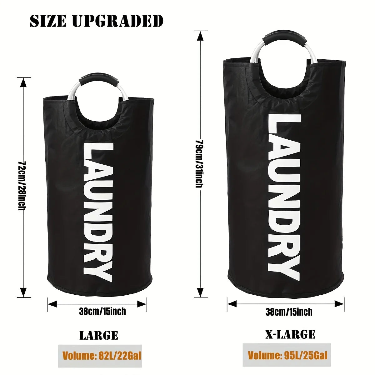 Large Laundry Hamper 115L Collapsible Laundry Bag with Comfortable Handle Folding Laundry Basket Dirty Clothes Storage Bin