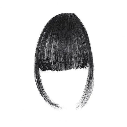 Women Clip-in Bangs Natural Wispy Forehead Hair Extensions Faux French Bangs Girls Straight Air Bangs Fringe Wig Hairpieces