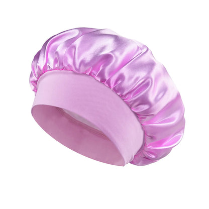 Silk Satin Lined Bonnet for Sleeping - Large Hair Bonnet for Long Hair Protection