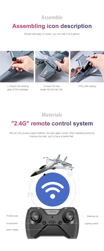 G1 Drone Glider Beginner Profesional 3 Channel RC Aircraft Remote Control Hand Throwing Plane Foam Electric Outdoor Airplane