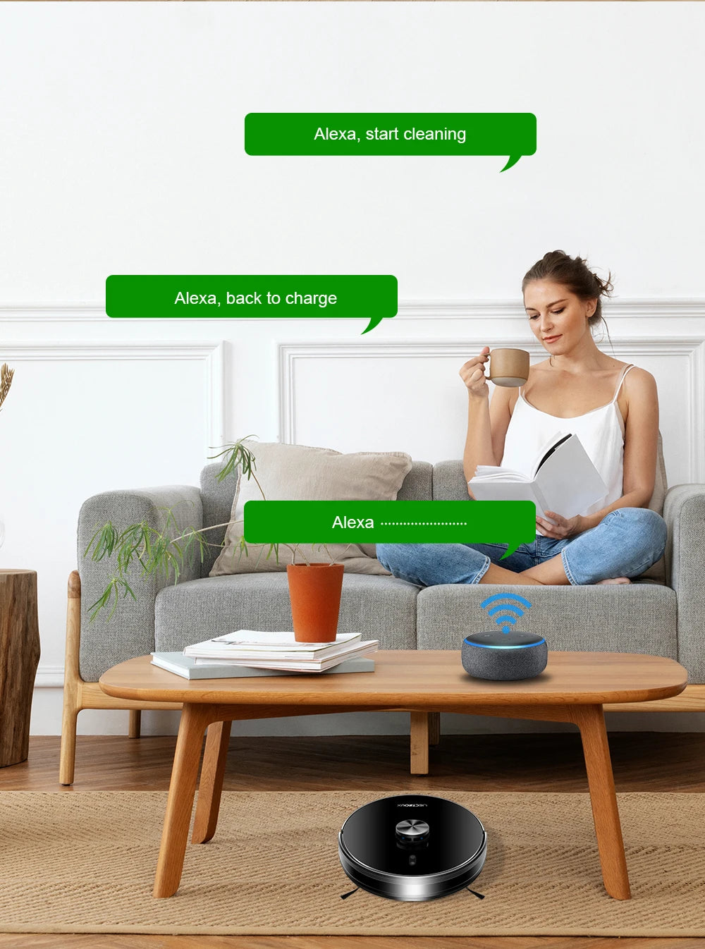 Liectroux / LILIN X6 LDS Saugroboter, Laser-Lidar-Navigation, Nass- und Trockenwischen, 6500 Pa Saugkraft, Mehrbodenkarte, Teppichverstärkung