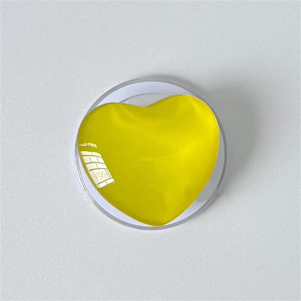 Korean Cute 3D Love Heart For Magsafe Magnetic Phone Griptok Grip Tok Stand For iPhone Wireless Charging Holder Bracket