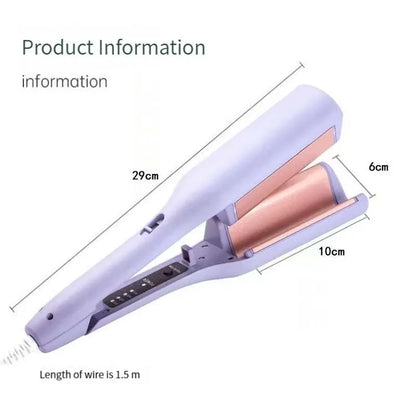 32MM Electric Curling Iron Automatic Lambswool Curling Tool Long Lasting Styling French Styling Rotating Anti-Flame Design