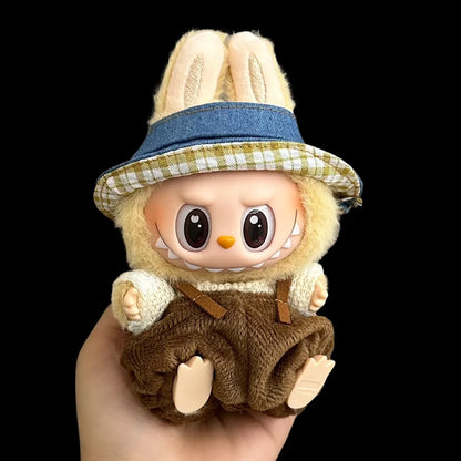 New style for Labubu 17cm doll clothes DIY accessories hat pants decoration set collection birthday gift cute children's toys