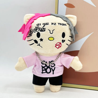 New Hello Kitty Ken Carson Rapper Trippie Taylors Plush Toy Doll with Clothes Stuffed Soft Plush Toys Fans Collect Gifts