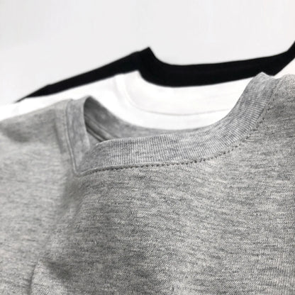 2025 Kids Clothes Solid Color Casual Long Sleeve T-Shirt 2-7Y Boys Girls Cotton Loose Basic Tee Children's Soft Undershirt Top