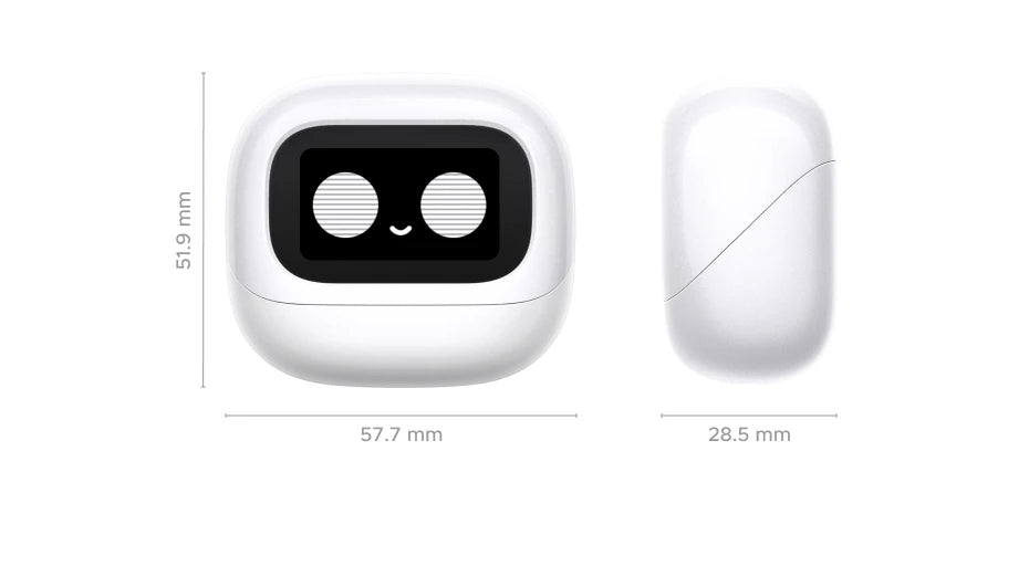 UGREEN Lightbuds Semi-open Adaptive Active Noise Cancellation ANC Wireless Bluetooth Earphones With LCD Full Color Smart Screen