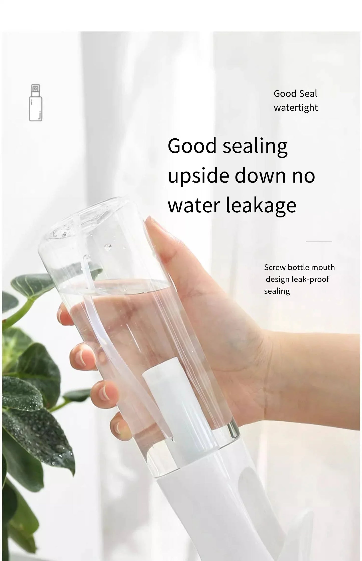 Spray bottle continuous high pressure water refill dilution fine mist atomizing spray bottle pressed refill water bottle size op