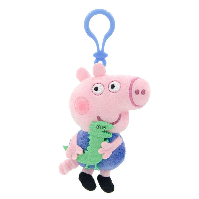 Peppa Pig 12cm Small Pendant Plush Doll George Pig Backpack Pendant Key Decoration Children's Gifts Cartoon Anime Toy Ornaments