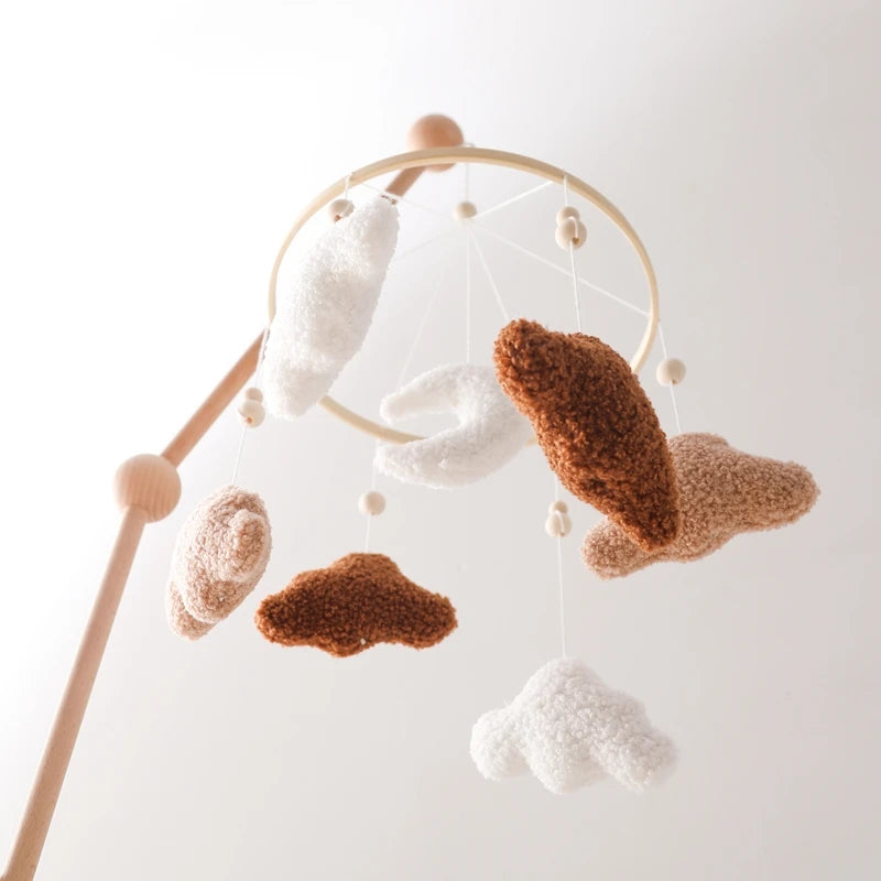 Baby Crib Mobile Bed Bell Toys Musical Rattle Educational Toys Bed Bell Newborn Mobile Bed Bell Bracket Baby Hanging Toys Holder