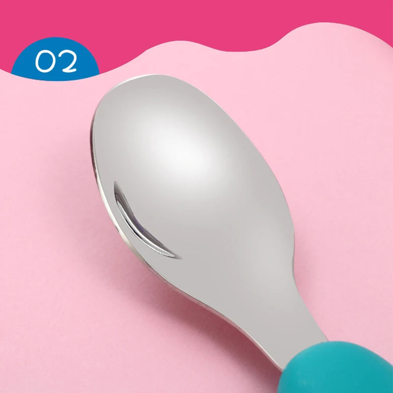 Peppa Pig Tableware Fork Spoon Action Doll Toy George Pig Dad Mom Cartoon Anime Pattern Party Gifts For Boys Girls Cartoon Toy