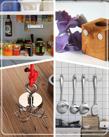 Super Strong Neodymium Fishing Magnets Heavy Duty imanes Magnet with Countersunk Hole Eyebolt for Salvage Magnetic Fishing