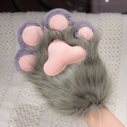 Cute 2D Cat Claw Plush Fursuit Kawaii Furry Cosplay Cat Claw Gloves Wings Cat Shoes Furry Boots Anime Party Cosplay Costume