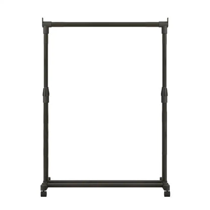 Telescopic Clothing Rack Movable Heavy-Duty carbon steel Garment Rack on Wheels for laundry shop Adjustable Floor clothes Hanger