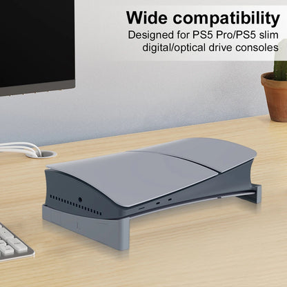Horizontal Game Console Base Stand Holder Game Console Desk Stand Storage Rack Host Storage Rack for PS5/PS5 Slim