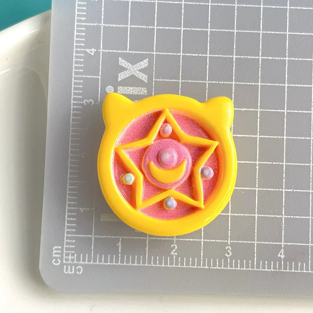 5pcs Cartoon shiny beauty cartoon resin flatback cabochon diy crafts materials kid handmade jewelry charms