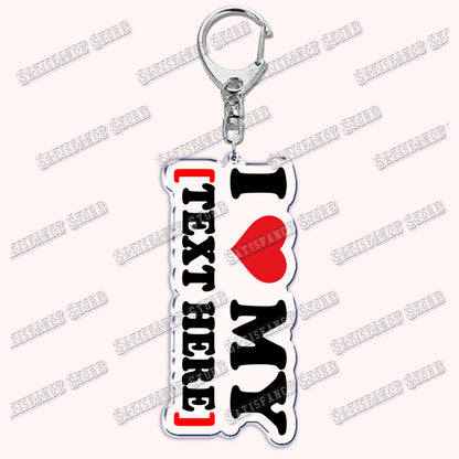 Custom I Love You My Fictional Boyfriend Awesome Girlfriend Keychain Emo Boys Hot Wife Mom Dad Key Ring Keychains Bf Gf Gifts