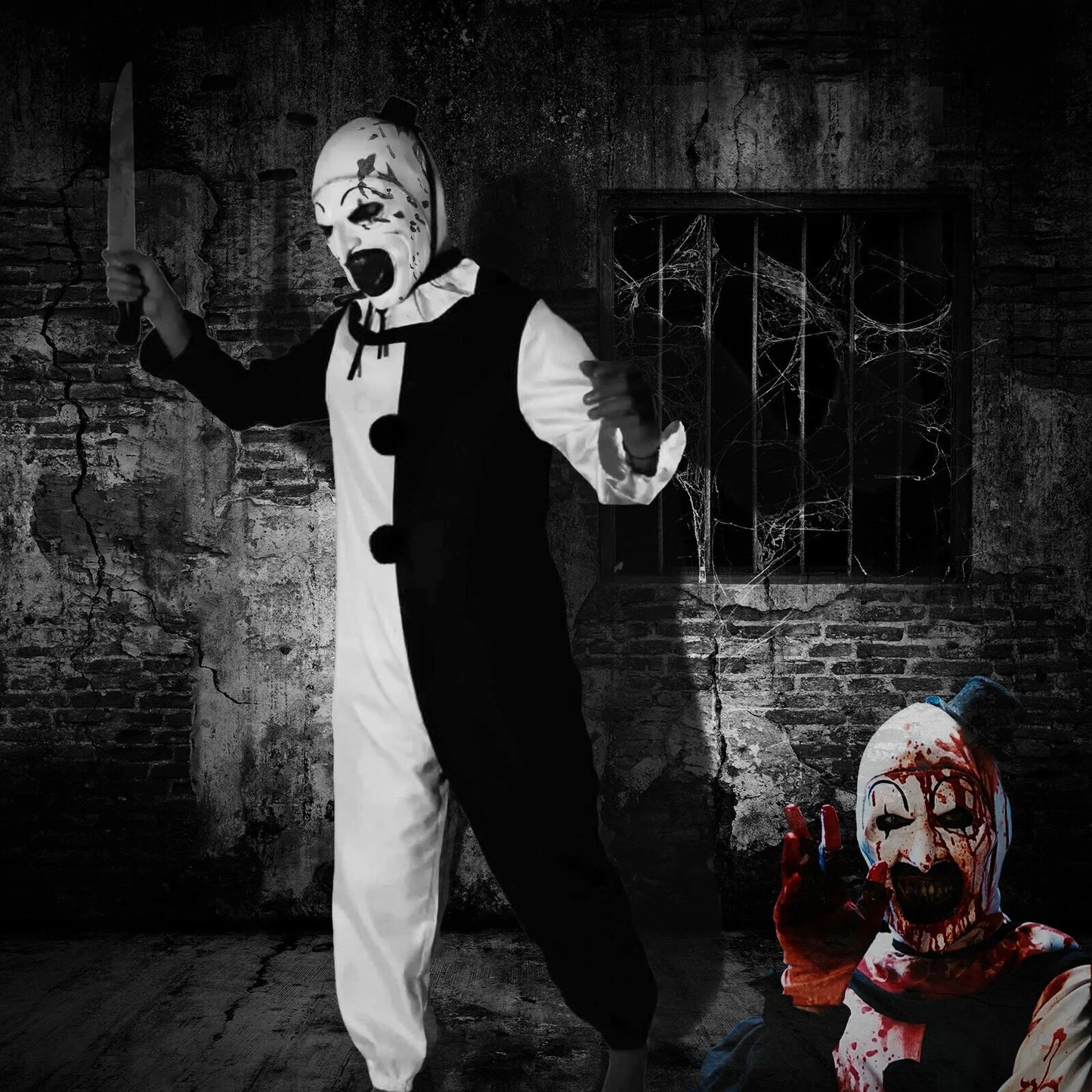 Terrifier 2 Art The Clown Cosplay Halloween Jumpsuit Fancy Dress Joker Costumes
