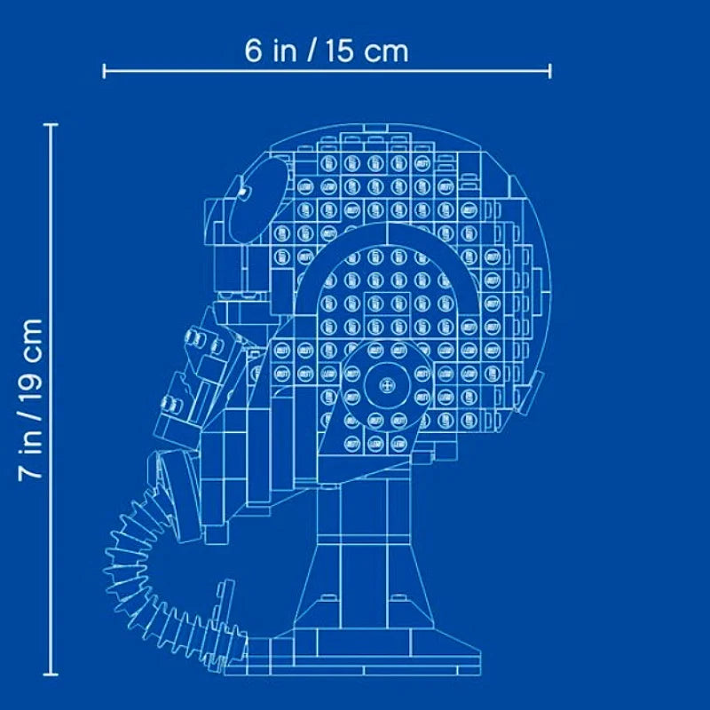 Star Wars Mandalorian Helmet Building Blocks - Darth Vader, Dark Trooper & Scout Trooper Display Set 75429