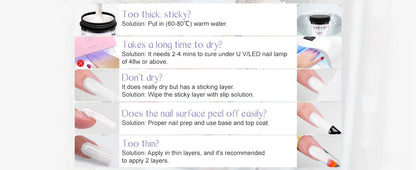 Saviland 100g Builder Nail Gel White Nude Pink Nail Extension Gel Multifunctional Nails Art Gel Polish Soak Off UV for Salon DIY