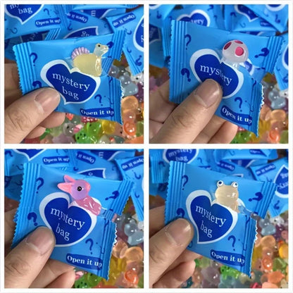 60pcs Glow In The Dark Mini Resin Animals & Mushroom Blind Bags Fairy Garden Decor Micro Landscape Birthday Gift Surprise