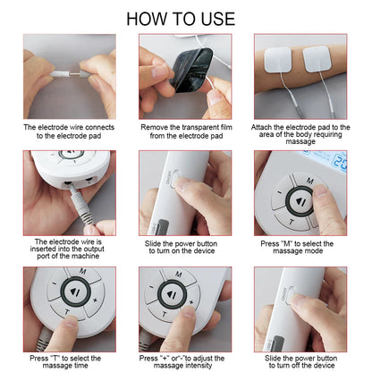 12 Modes Low Frequency Therapy Device TENS Machine EMS Muscle Stimulator Electronic Pulse Massager Myostimulation Apparatus