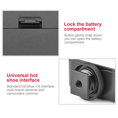 New Rechargeable 6500K LED Video Light Mini Camera Light Fill Lamp Portable Photography Lighting for Vlog Live Streaming DSLR