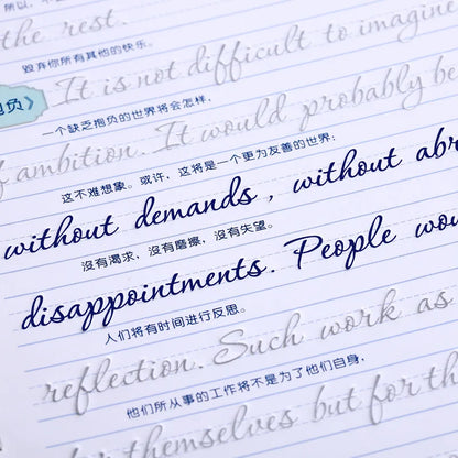 Exercises Copybook Calligraphy Practice Book Cursive Writing English Pen Chinese Calligraphy for Adult Children