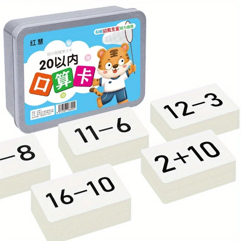 Within 20 Numbers 270pcs Math Flash Cards Set - Addition & Subtraction Facts Symbols Included - Fun Learning for Ages 5-8