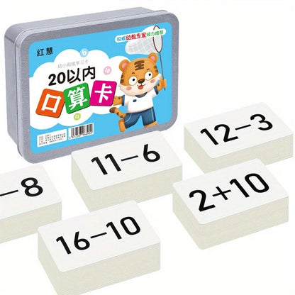 Within 20 Numbers 270pcs Math Flash Cards Set - Addition & Subtraction Facts Symbols Included - Fun Learning for Ages 5-8