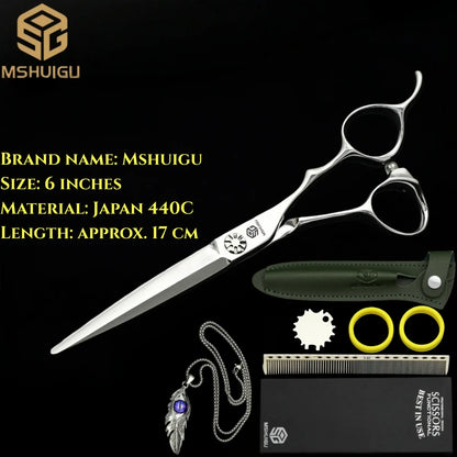 MSHUIGU professional barber Small size scissors 440C 5-5.5-6inch Multifunctional thinning shears Salon Tool Accessories