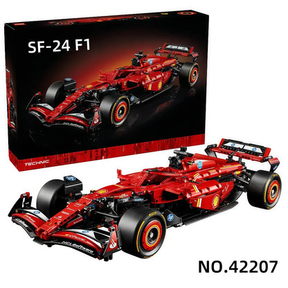 SF F1 Formula Racing Car Building Set 42207 - Premium 1:8 Scale Model Kit for Adults & Teens (1391 Pieces)