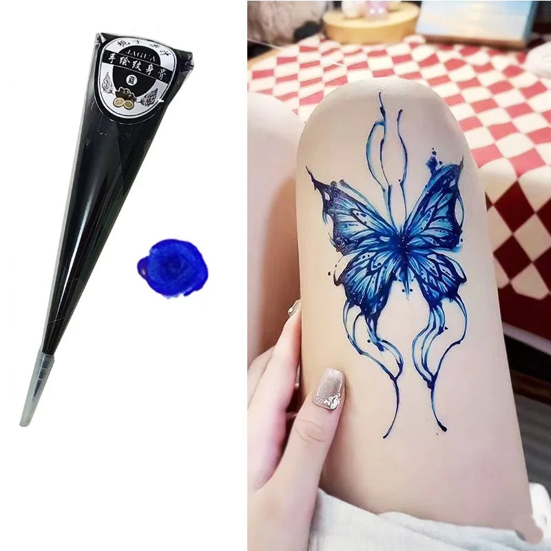 25g Indian Henna Dark Red Tattoo Paste Temporary Henna Cone For Tattoo Body Art Sticker Special Body Art Paint Henna