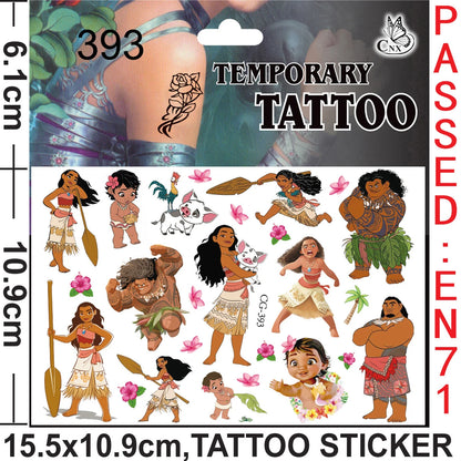 Moana Maui Simea Temporary Tattoo Stickers Party Favors Gifts Goodie Bag Fillers for Kids Birthday Party Supplies Baby Shower
