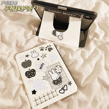 Kawaii Miffy Hasen-Tablet-Hülle, niedliche Cartoon-Ballon-Miffy-Hasen-Acryl-iPad10/air6-Tablet-Hülle, iPad11