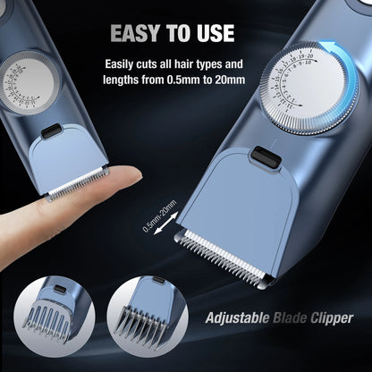 Sejoy Professional Electric Hair Clippers Men Cordless Hair Trimmer Rechargeable LED Display IPX7 Hair Cutting Machine