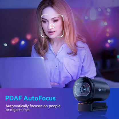 Webcam 4K HD USB Web Camera 1080P 60FPS Fast Autofocus Streaming Camera EMEET S600 With Mics for Video Calling/Zoom/Skype/Teams