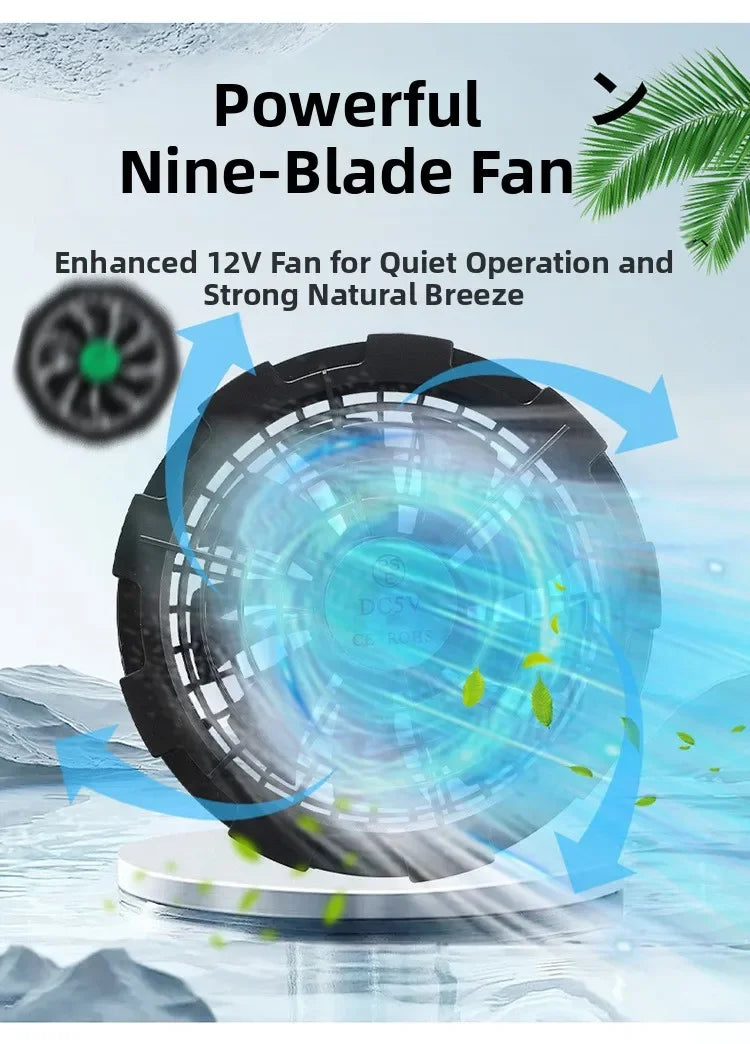 Summer Cooling Workwear With Reflective Strips Long Sleeve Fan Powered Air Conditioner Uniform Outdoor Work Cooling Clothes