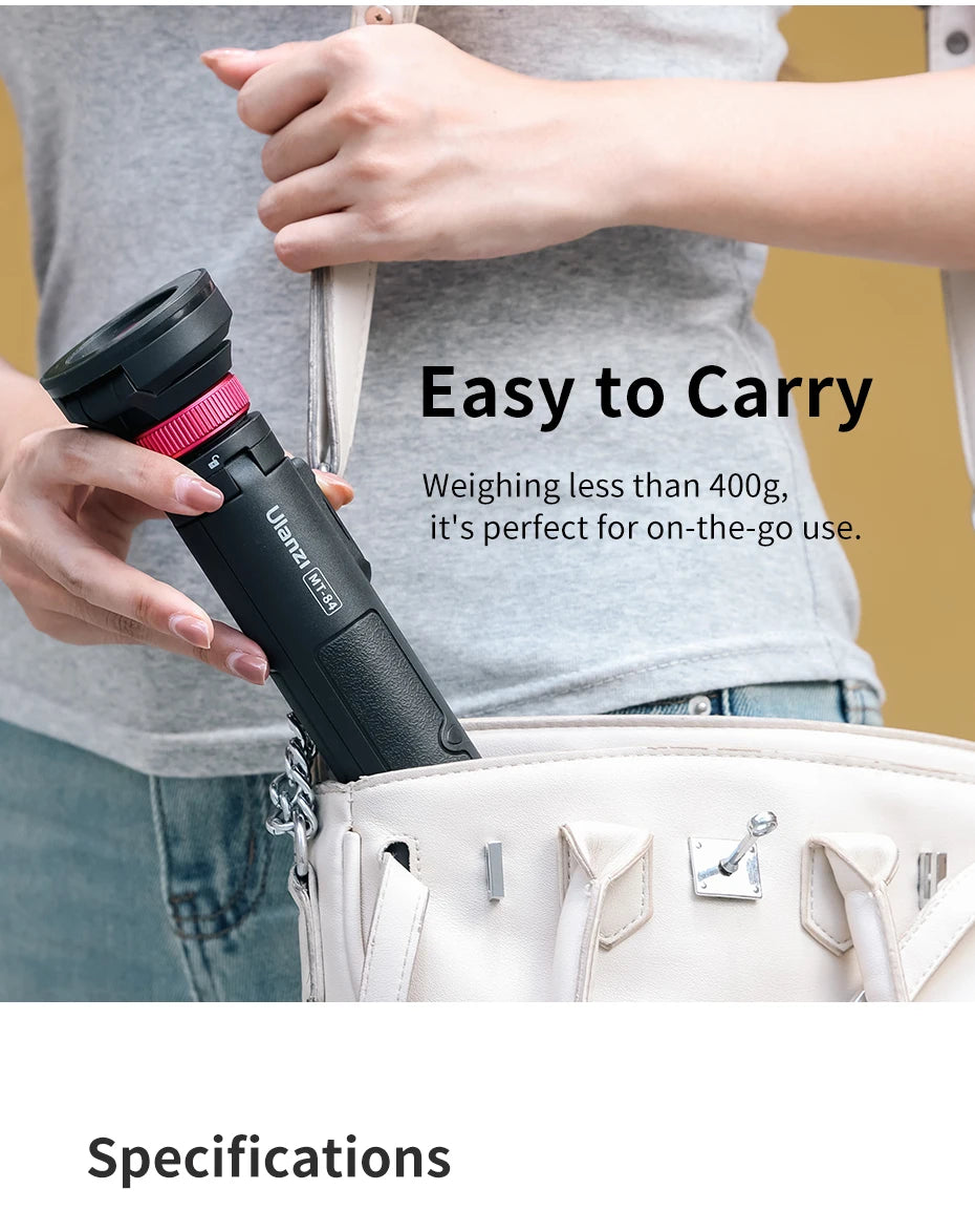 Ulanzi MT-84 1.53m Magnetic Tripod 360° Rotation Smartphone Extension Tripod for Selfie Live Streaming Vlog 10m Remote Control