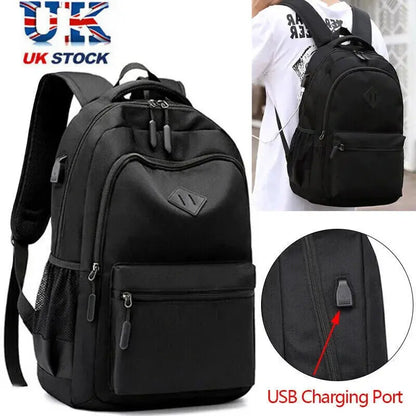 Men Women Boys Laptop Backpack Waterproof Large Mens Rucksack Travel School Bag