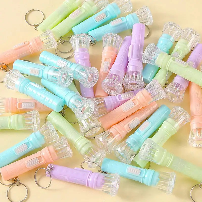 12-24PCS Candy Color Glowing Flashlight Camping Toy Birthday Party Favor Kids Gifts School Prize Wedding Gifts Guests Giveaways