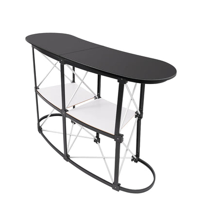 Foldable Tradeshow Table Exhibition Countertop Podium Promotion Table Office Reception Desk School Lecture Table