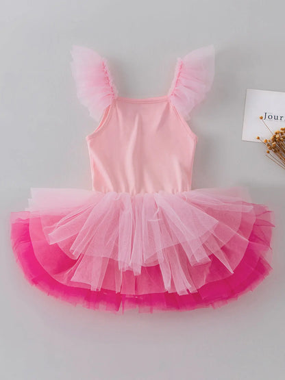 Baby Girl Princess Tutu Dress Sleeveless Infant Toddler Puffy Ballet Dress Black Pink White Party Dance Baby Clothes 1-8Y