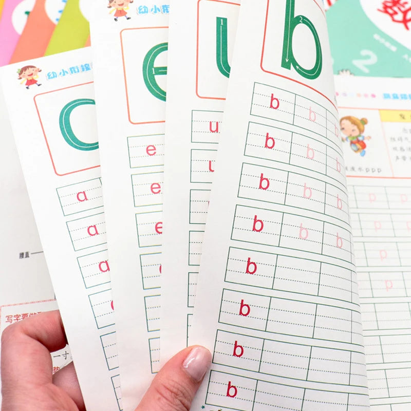 32 Pages Alphabet Tracing Workbook Educational Books Number Children Calligraphy Handwriting Copybook for Kids