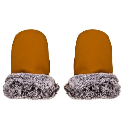 Stroller Gloves 1 Pair Winter Windproof Warm Cute Bear Brown Style Universal Prams Gloves Waterproof Baby Stroller Accessories