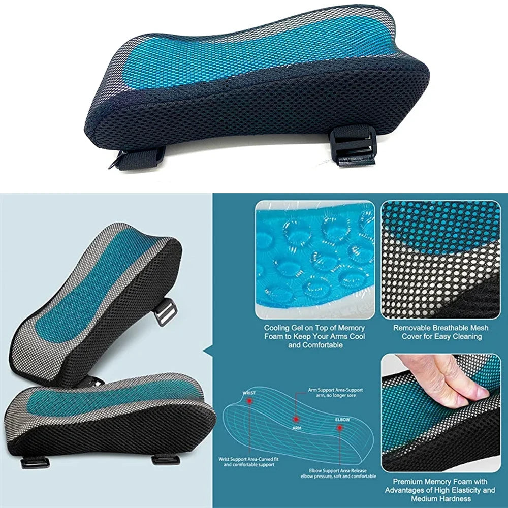 Office Chair Armrest Pad Elbow Pillow Comfortable Support Cushion Memory Foam Inner Core Sofa Cushion For Home Office Game Chair